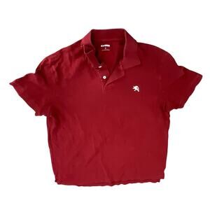 Express Red Short Sleeve Polo - Small Lion Logo - Men's Size S